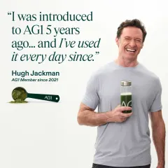 Trusted by Hugh Jackman AG1 ad: Trusted by Hugh Jackman