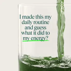 Stop managing your baseline. Start raising it. AG1 ad: Stop managing your baseline. Start raising it.